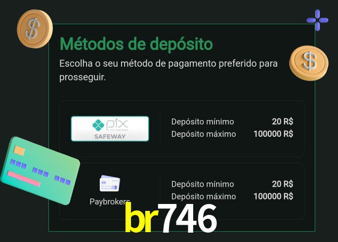 O cassino br746 oferece uma grande variedade de métodos de pagamento